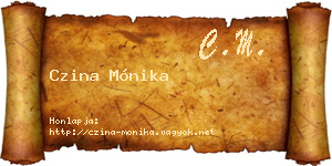 Czina Mónika névjegykártya